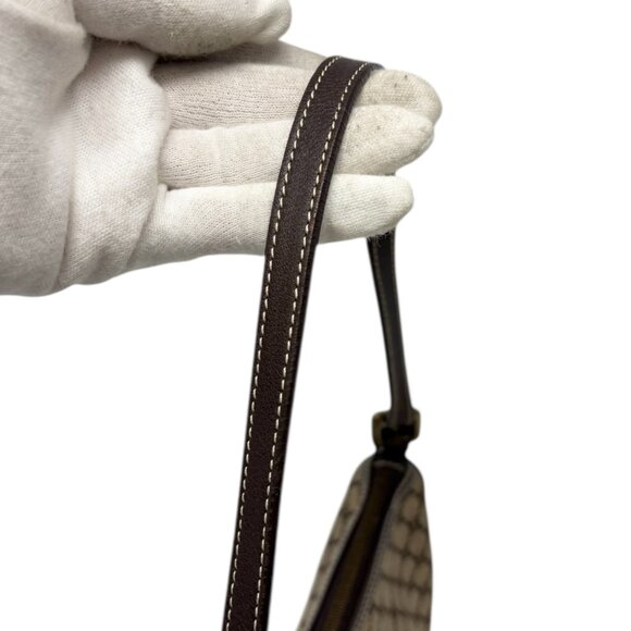 CELINE Vintage Macadam Monogram Shoulder Mini Bag Pochette Brown Canvas [106232] - Picture 12 of 13